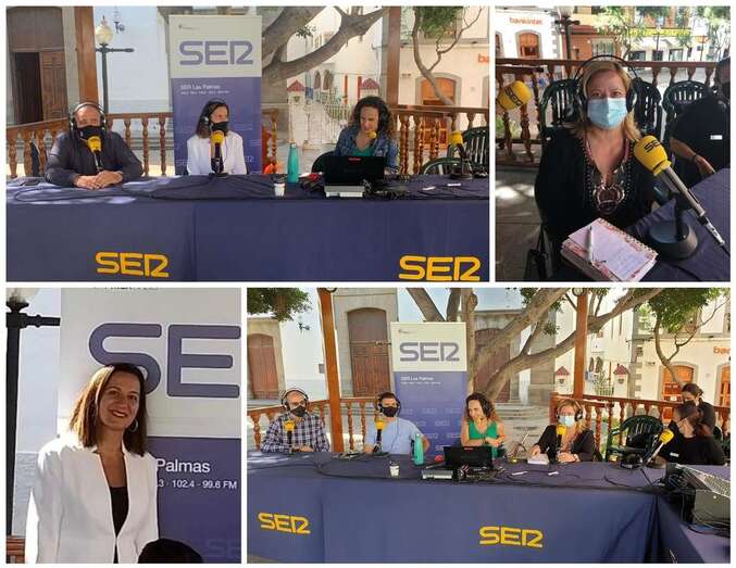 Diferentes momentos del programa especial de SER Las Palmas desde Telde/TA.